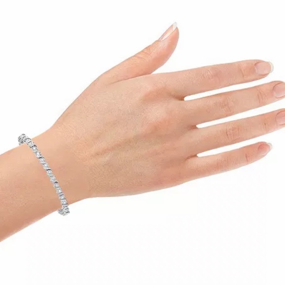 Sold- Diamond Bracelet (1/2 ct. t.w.) in Sterling Silver - Picture 3 of 7